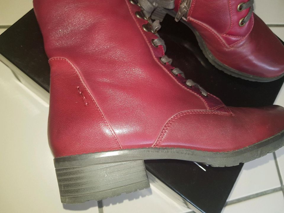 Canal Grande Leder Boots Bordeaux rot, Glove Sangria Gr.37, Neu in Saarbrücken