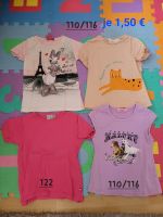 3x Shirts mit Print in 110/116, 1x Pink in 122 Hessen - Egelsbach Vorschau