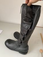 Stiefel Rundholz schwarz weiches Leder Brandenburg - Ringenwalde Vorschau