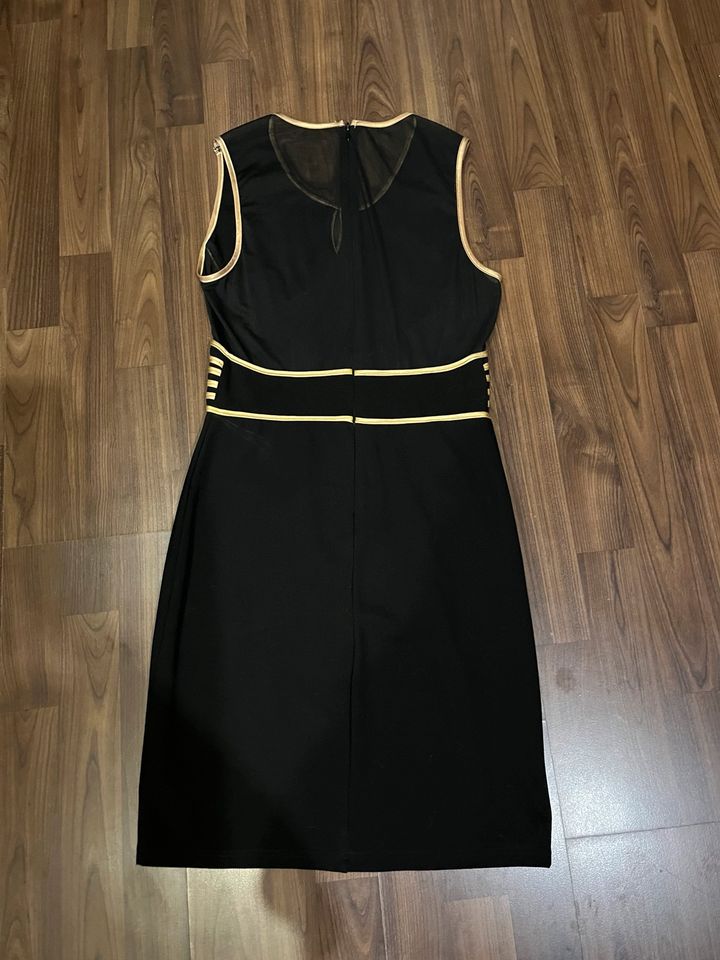 Elegantes Abendkleid Gold/Schwarz mit Reißverschluss in Zwickau