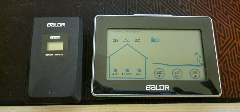 BALDR Wetterstation mit Außenthermometer Funkuhr Innentemperatur in Neetze