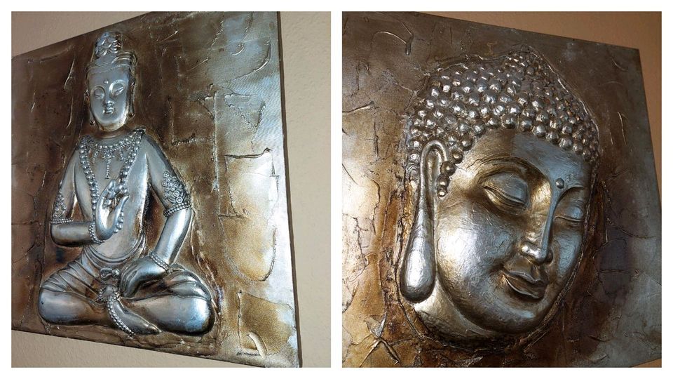 2 Buddha Bilder (Struktur) je 15 Euro in Eckersdorf