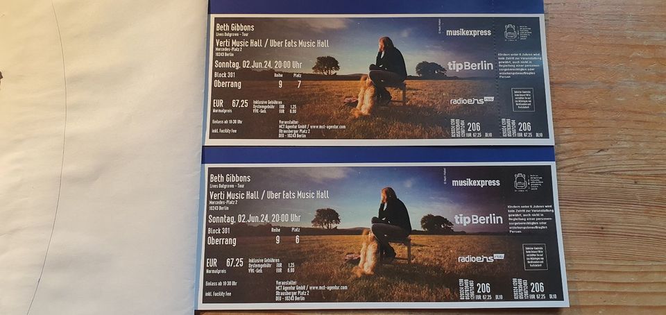 2 Tickets für Beth Gibbons 02.06.2024 Live Uber Eats Music Hall in Berlin