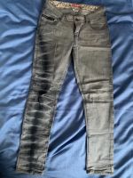 Damenhose skinny Jeans grau Hose tie dye Muster 40 L Sommerhose Frankfurt am Main - Sachsenhausen Vorschau