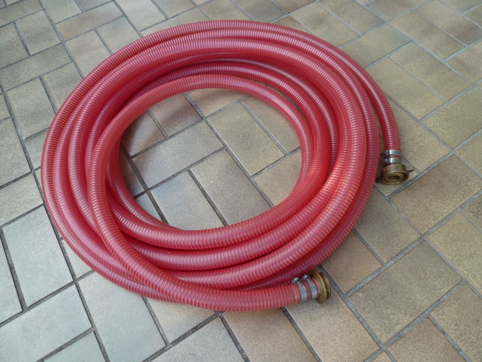 DN32 Getränkeschlauch PVC, mit roter Spirale, 19,5m u. 13,5m lang in Ölbronn-Dürrn