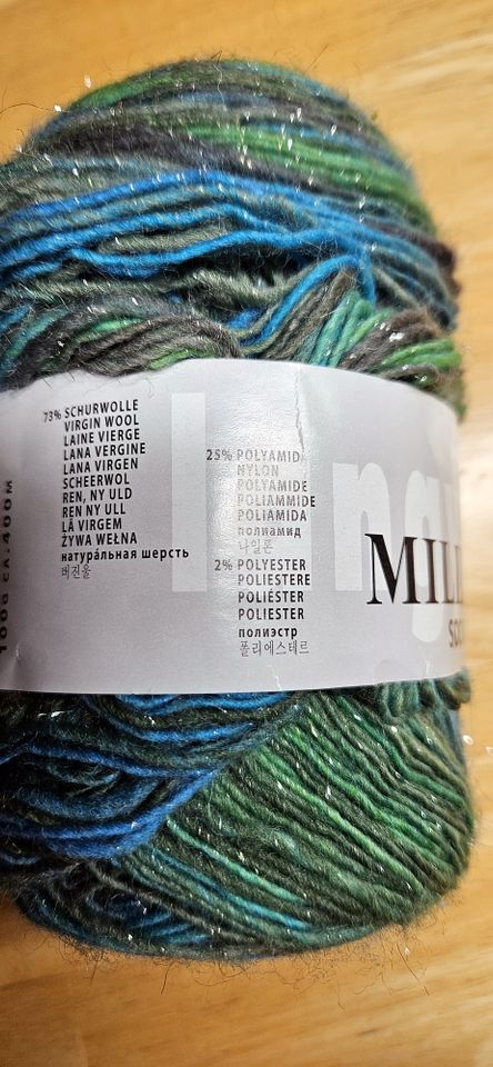 400 Gramm neue Sockenwolle Regia Lang Yarns Glitzer u.a.4-fach in Solingen
