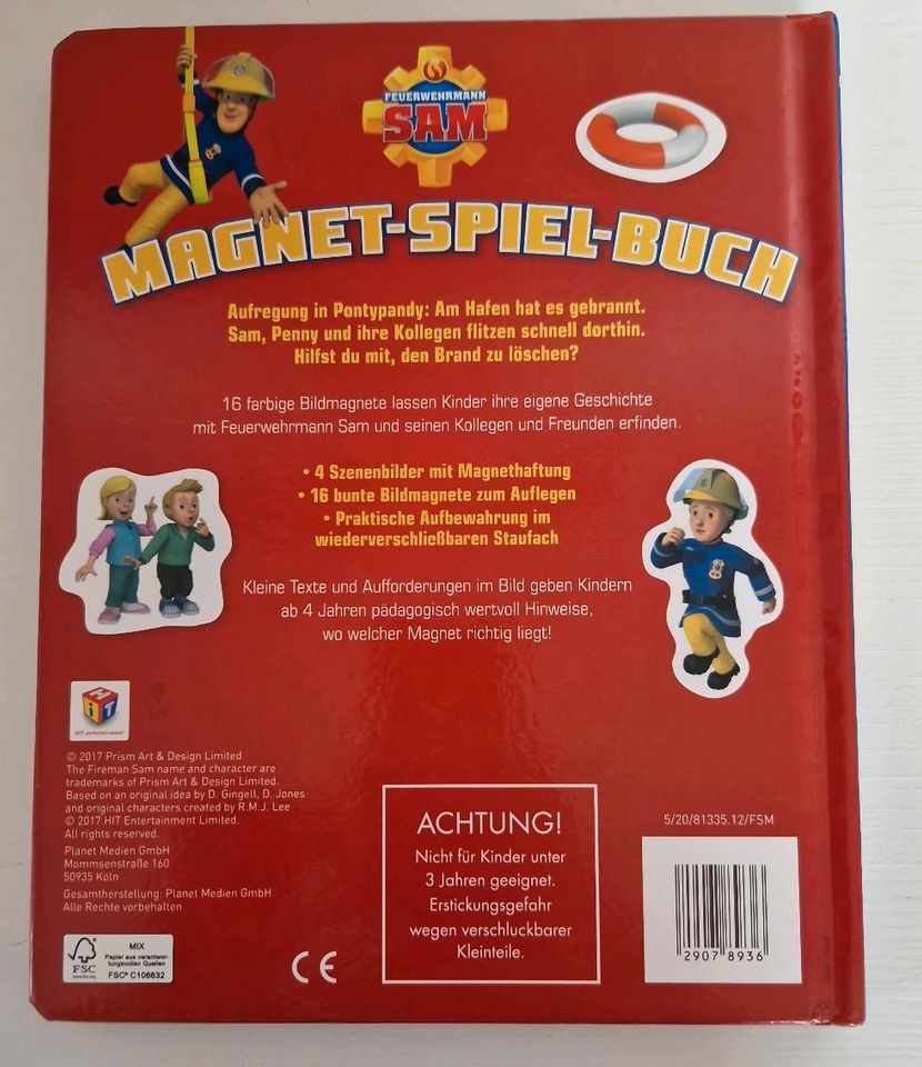 Magnet-Spiel-Buch Feuerwehrmann Sam in Kalletal