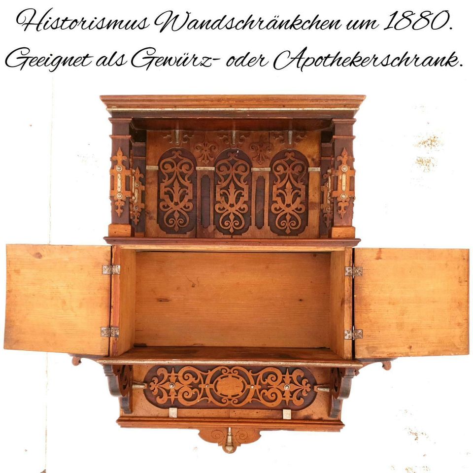 Gründerzeit Wandschrank Hängeschrank um 1880 Historismus Schrank in Gommern