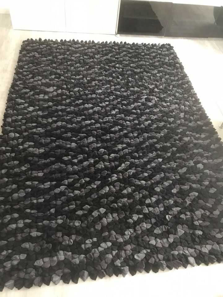 Design Teppich Stone grau/schwarz 1,70 m x 2,40 m❤️ TOP ANGEBOT in Halver