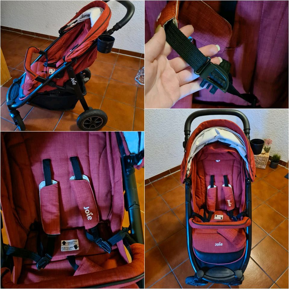 Joie mytrax Air lychee (rot) meliert, 1. Hand, Kinderwagen buggy in Langenzenn