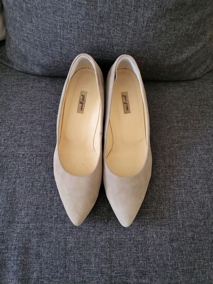 Pumps von Paul Green Taupe Velour Optik Gr. 42 5 cm Abdatzhöhe in Hamburg