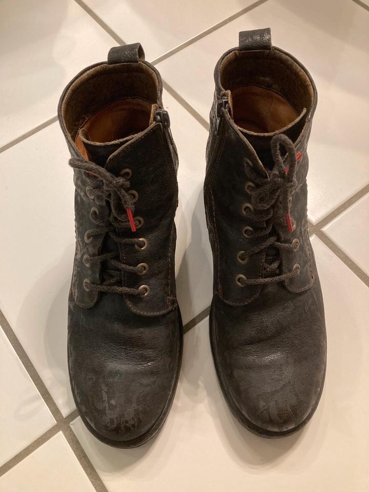 Braun/blaue Schnürboots/Stiefeletten von Think in Gr.42 in Bienenbüttel