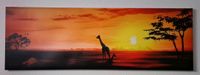 Leinwand 120x40 cm Giraffen im Sonnenuntergang Sachsen-Anhalt - Loburg Vorschau