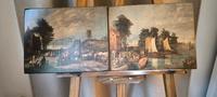 2er-Set Vintage-Gemälde auf Hartfaserplatte Altona - Hamburg Lurup Vorschau