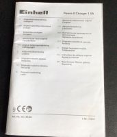 Bedienungsanleitung für EINHELL Ladegerät Power-X-Charger 1,5A Nordrhein-Westfalen - Moers Vorschau