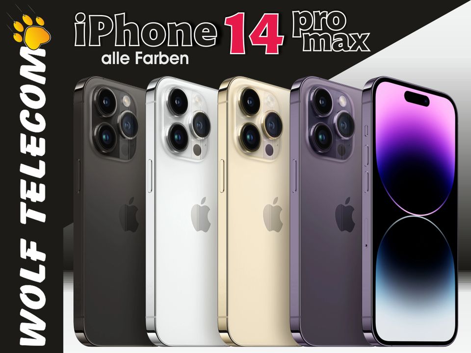 APPLE iPhone 14 Pro Max 256GB Silver Silber MQ9V3ZD/A Neu m. RG in Andernach