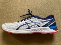 Asics Gel Sileo weiß blau mit roter Sohle Gr 46 Baden-Württemberg - Filderstadt Vorschau