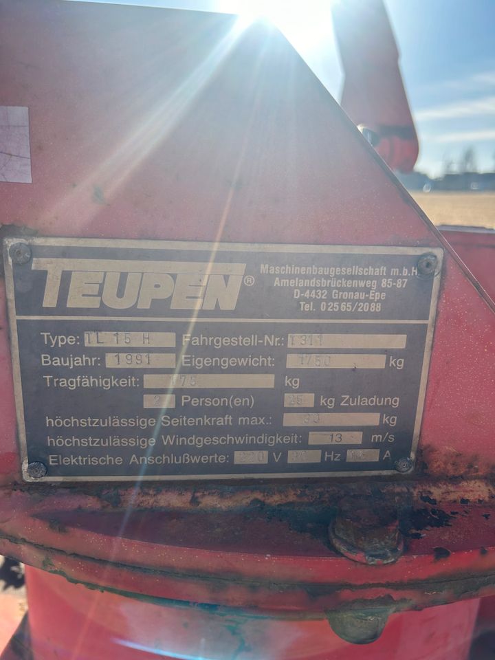 Teupen Hylift TL15H Arbeitsbühne Steiger Hubarbeitsbühne 230v in Harthausen