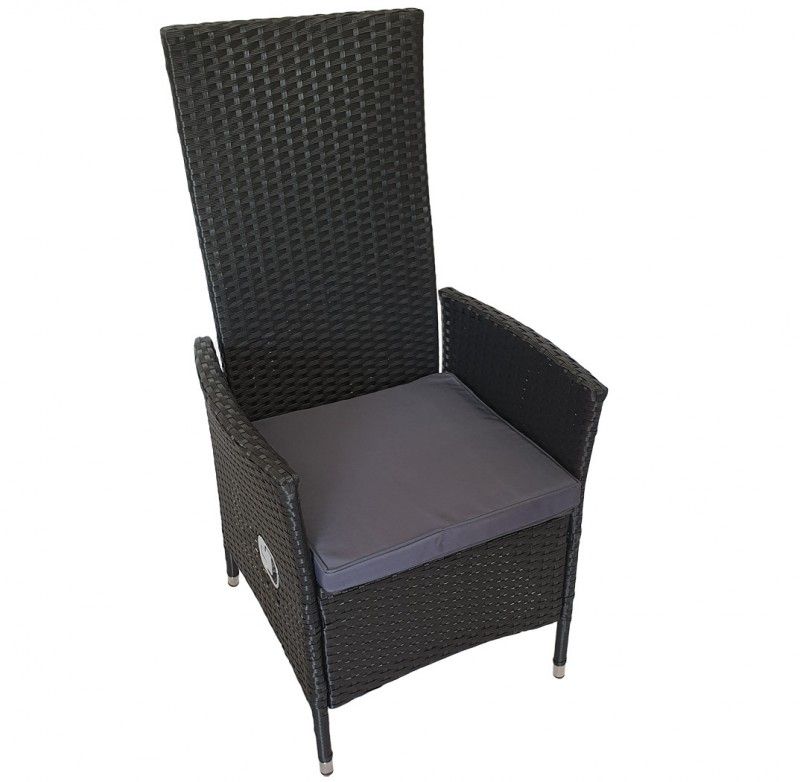 2 Hochlehner Polyrattan Sessel TJORBEN in Schwarz, 2-er Set in Harsum