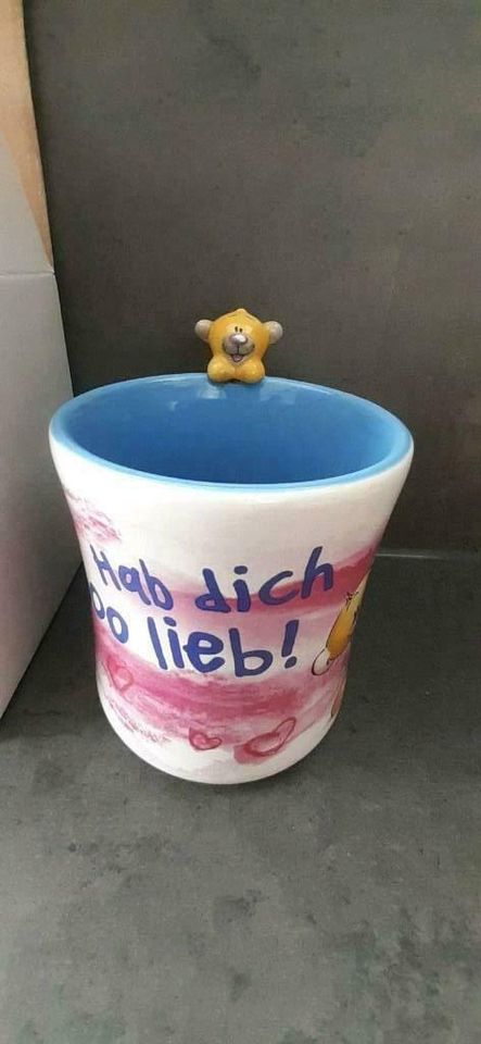 Diddl Pimboli Tasse Becher Hab dich so lieb Sammlerstück Herz neu in Wuppertal