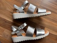 Bequem Sandalen Double You Leder silber Deerberg Gr. 38 Hessen - Gießen Vorschau