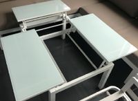 Atika Ausklappbarer Lounge-Tisch – Weißes Aluminium Milchglas Brandenburg - Linthe Vorschau