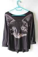 Shirt, Pulli H&M, schwarz, Katze, Gr. 176/182, (Gr. M) Hessen - Mörfelden-Walldorf Vorschau