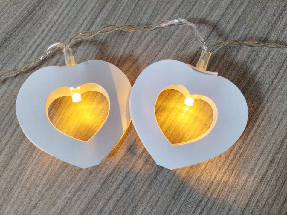 Herz Lichterketten Hochzeit Dekoration Liebe in Freren