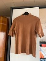 Braunes Rippshirt mit Stehkragen - Gr. 38 - kaum getragen Bayern - Schwarzenfeld Vorschau