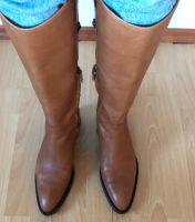 Echtleder Stiefel Miss Rossi Cognac Braun Gr. 39 Hessen - Oestrich-Winkel Vorschau