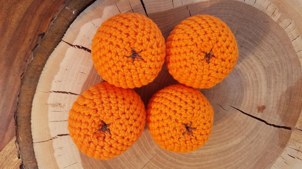 NEU XL gehäkelt Mandeine Orange Obst Kaufladen Montessori in Herne