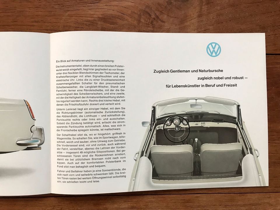 1961 VW Volkswagen 1500 Cabriolet Prospekt in Gronau (Westfalen)