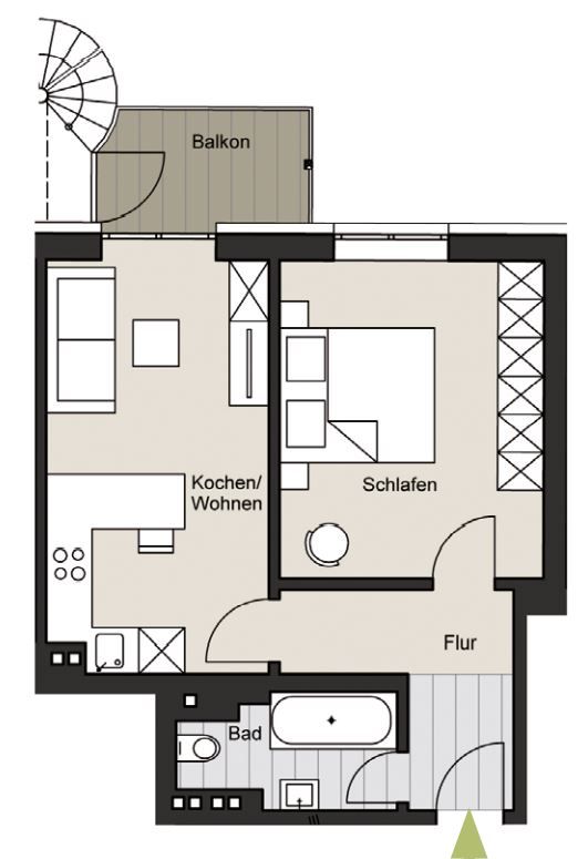 Die perfekte Größe! Vermietete 2-Zimmer-Wohnung als Kapitalanlage zu verkaufen! WE 15 in Köln