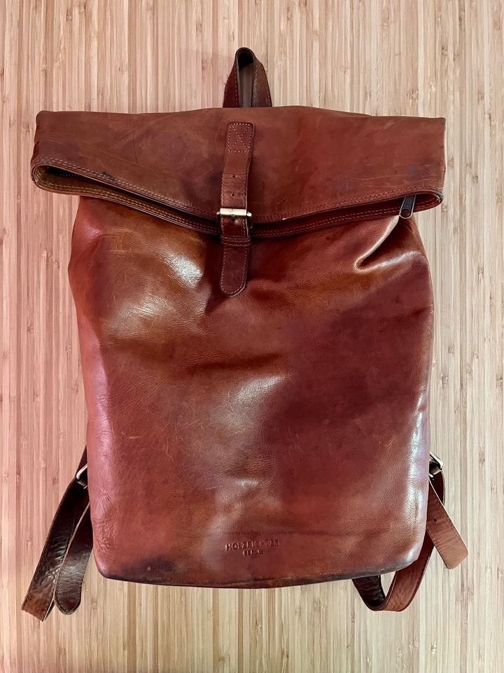 HOLZRICHTER | Rucksack | Rolltop | Leder | No 4-1 (L) - Cognac in Berlin