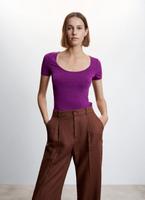 Mango T-Shirt mit tiefem Ausschnitt Gr. M lila Neu mit Etikett Berlin - Spandau Vorschau