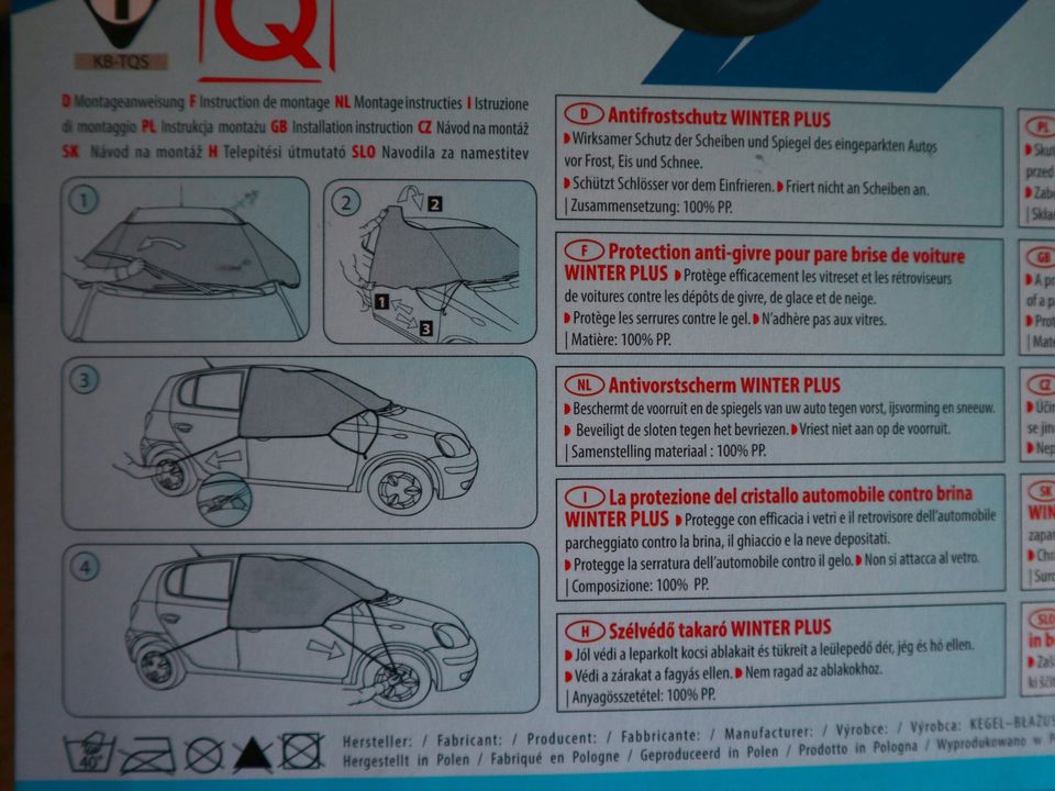 Scheibenabdeckung, Antifrostschutz für Auto WINTER PLUS in Bremen