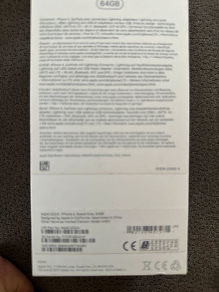 iPhone X 64 GB OVP space grey - leichter Displayfehler in Bischbrunn