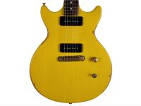 2017 Slick SL 60 TV Yellow Roadworn Relic P90 SG Double Cut Hessen - Linsengericht Vorschau