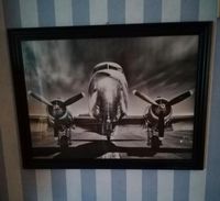 Wand-Bild Retro - Flugzeug /Propeller schwarz /weiß Nordrhein-Westfalen - Gelsenkirchen Vorschau