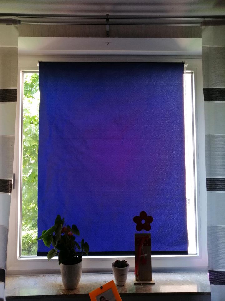 Klemmfix blickdicht Verdunkelungsrollo Rollo 50 x 150cm, blau in Düsseldorf