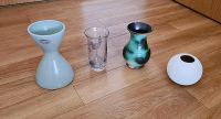 Blumenvase, Vase weiß rund, Glas blau Muster, Deko, Ton Thüringen - Erfurt Vorschau