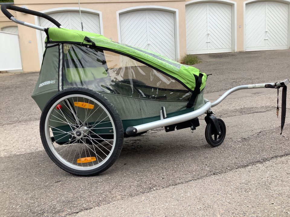 Fahrradanhänger Croozer Kid for 2 mit Buggyrad und Joggerrad in Tübingen