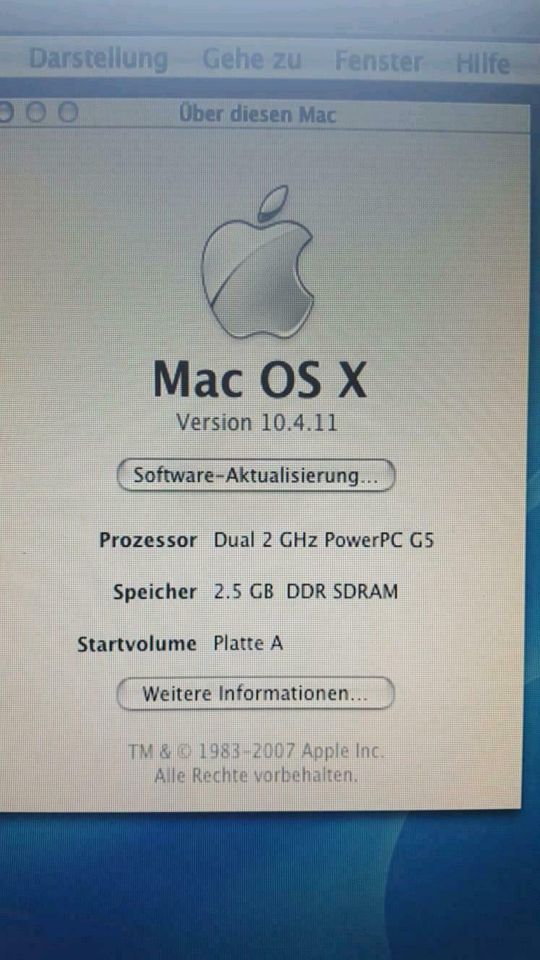 APPLE POWERMAC G5 7,5 2 GHz Dual PC. 300 GB HD in Essen