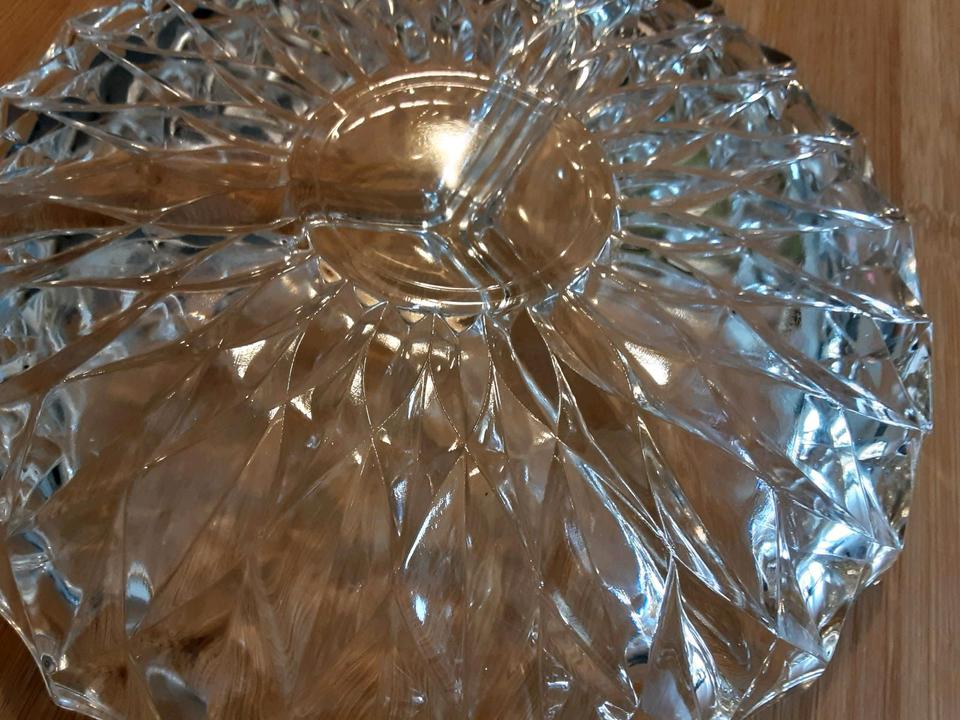 Knabbergebäck Schale Teller Glas Kristall geschliffen wie neu in Quierschied