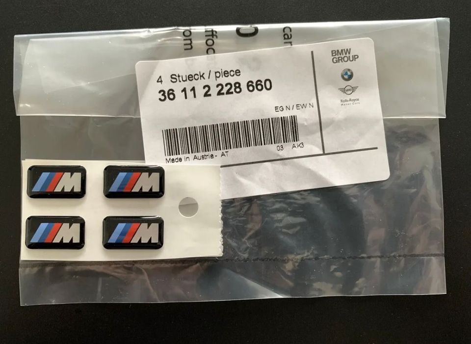 BMW M Emblem Orginal 4 Stück in Baiersbronn