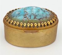 Vintage Pillendose Antik Schmuckbox Edelstein Gold Schatulle RAR Schwerin - Altstadt Vorschau