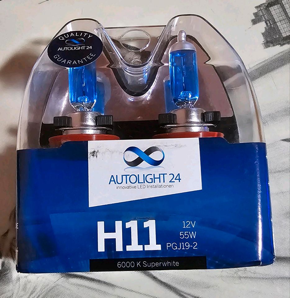 2 x H11 Lampen 55W 12V Xenon Effekt Blue Birne Glühlampe