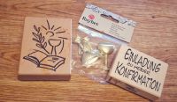 Konfirmation Stempel Einladung Handmade Holz Basteln Crafting Set Hessen - Glauburg Vorschau