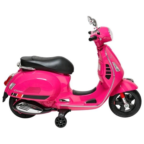 Vespa Motorroller Kinderfahrzeug mit Stützrädern 6V pink in Kitzscher