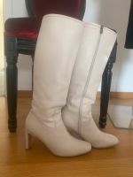 Knie hohe Stiefel/Schuhe/Gr.39,off white/Creme,Leder/Absstz Obergiesing-Fasangarten - Obergiesing Vorschau